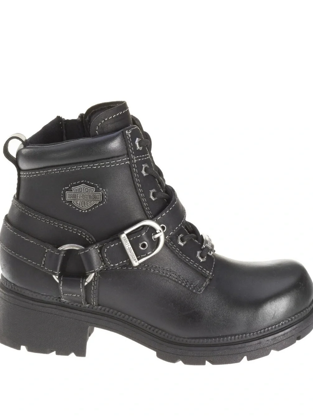 Harley Davidson Women's Tegan Lace Moto Boots - Round Toe